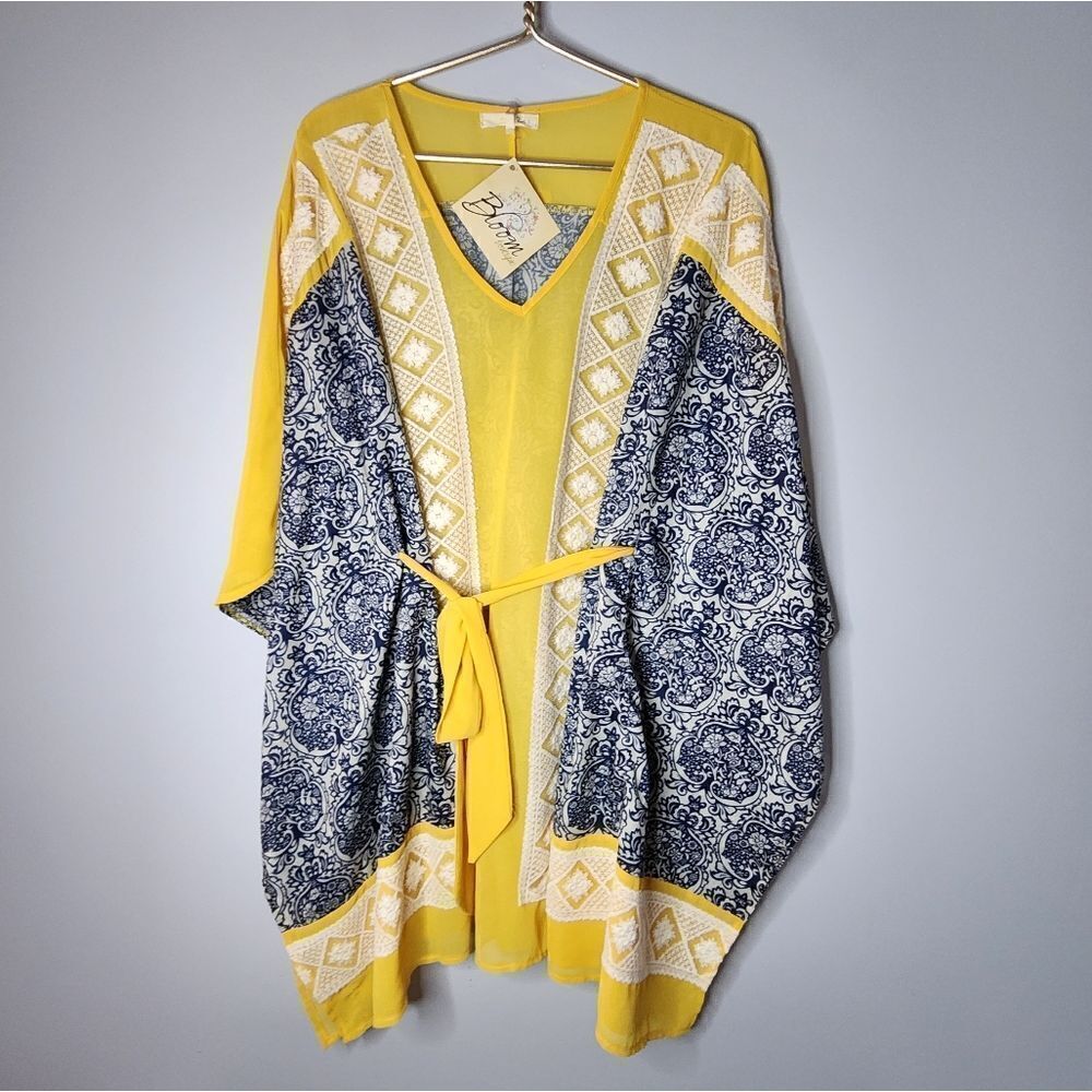 ModCloth Ryu Tunic Top Bloom Boutique Yellow Spring Size Large
